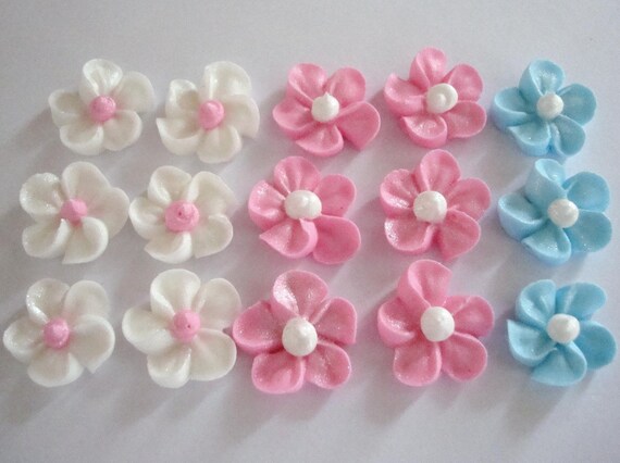 LOT of 100 sparkling Sugar Flowers Il_570xn