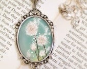 Dandelion Necklace - Silver Pendant - Perennial Moment - Wearable Flower Art with Silver Chain Pendant Jewelry