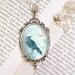 Raven Moon Necklace - Silver Pendant - Call of the Moon - Wearable Art with Silver Chain