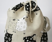 Knitting Project Bag. LUCKY SHEEP.... Special KnitterBag design.