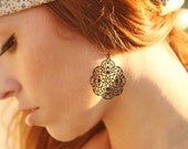 Gypsy Earrings, Black Boho Earrings