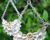 Lotus Pinnatus Sterling Silver and Citrine Earrings