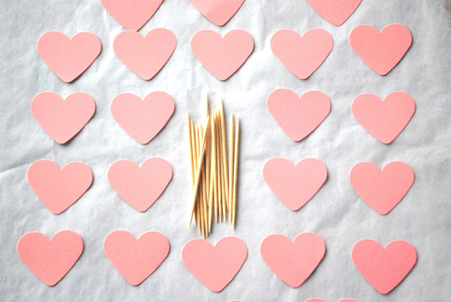 DIY Heart Cupcake Topper Kit, pink