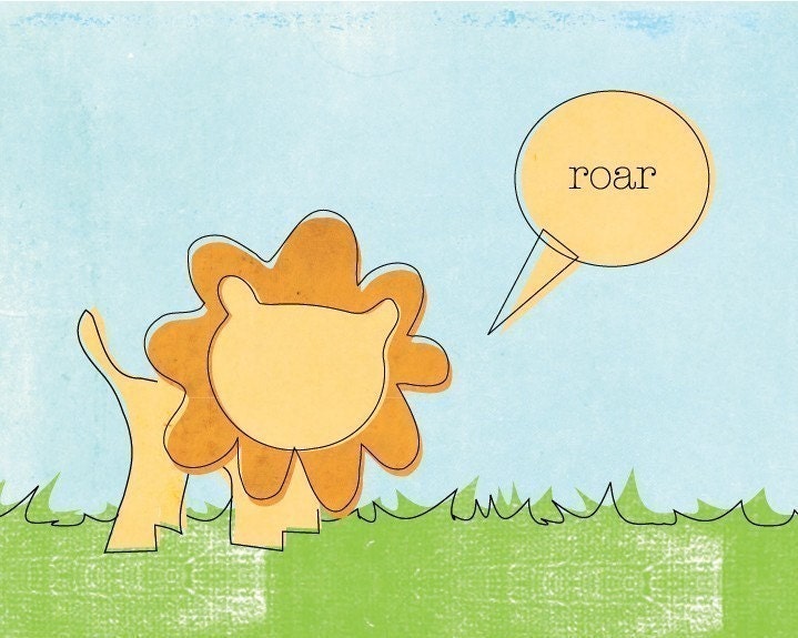 8x10 Lion Nursery Print// Nursery Wall Art