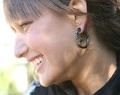 Fake Gauges Tribal Spiral - Organic Horn Earrings Lrg