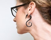 FAKE GAUGES - Belize Spirals Black Horn Large