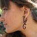 Ma'ayan Curls - Organic Wood Post Earrings Brown