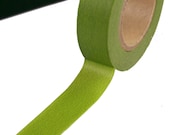 Earthy SPRING GREEN Solid Color Washi Paper Masking Tape-16.5 YARDS