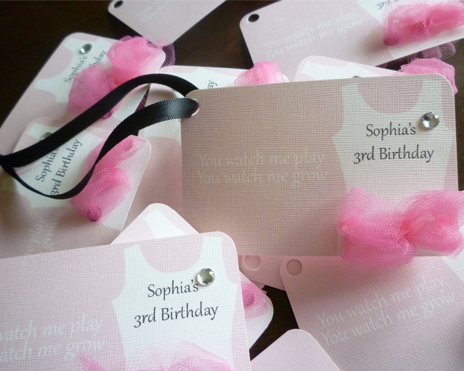 Tu Tu Cute Ballerina Tags - Set of 20