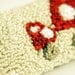 Miniature Sachet - Toadstool. Lavender, Maine Balsam Fir, Eucalyptus. Red, White, Cream. Punch Needle Embroidery.