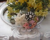 Fresh Flowers vintage assemblage bracelet