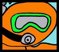Children's Art Scuba Diver Magnet by a Very Young Artist Il_170x135