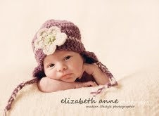 purple earflap hat for infant 0-3 months (Jaden)