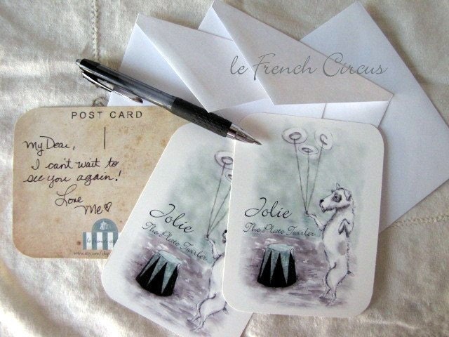 POSTCARDS - Jolie The Plate Twirling Dog