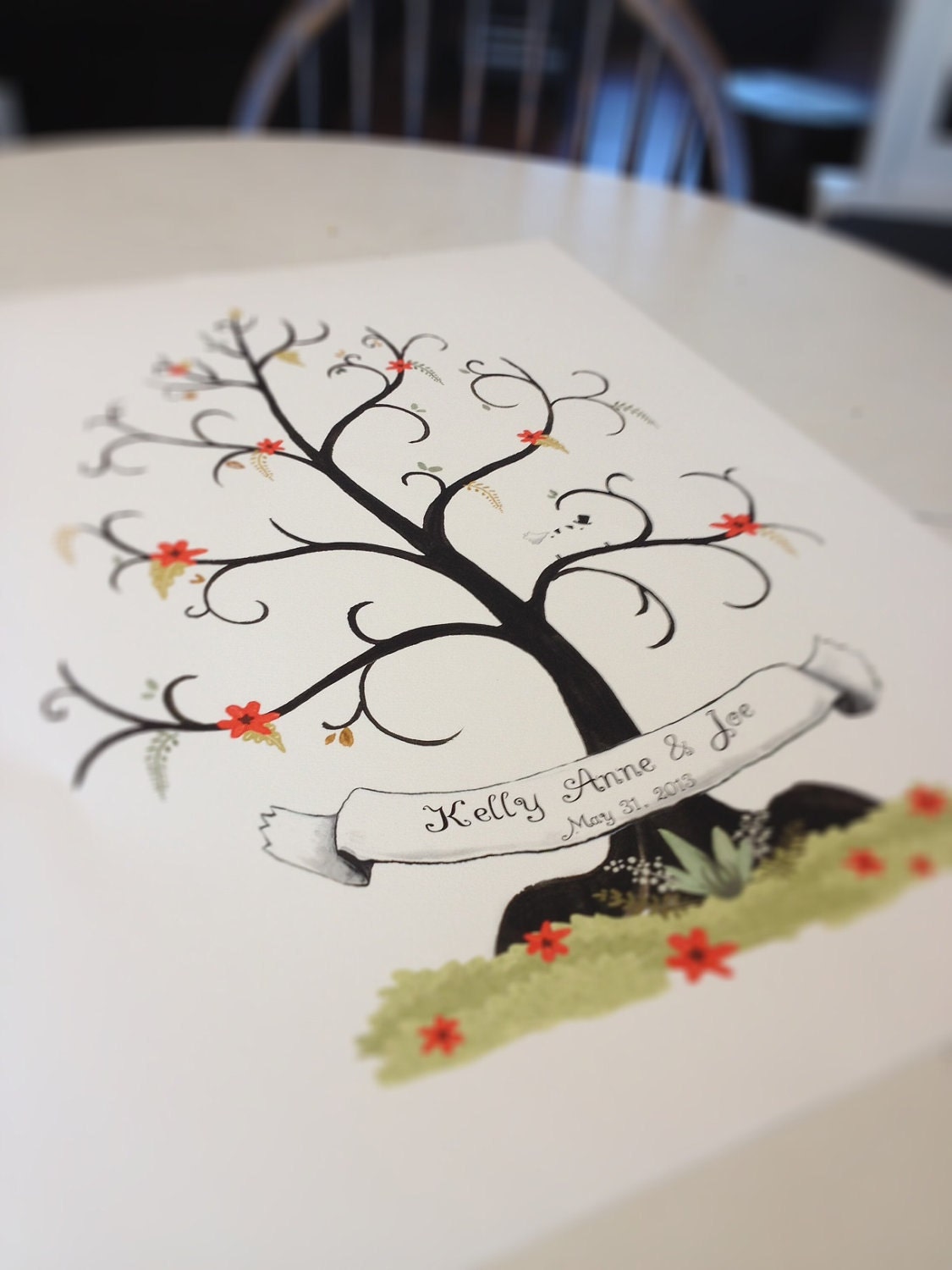 Wedding Tree Guest Sign-In Giclee Poster