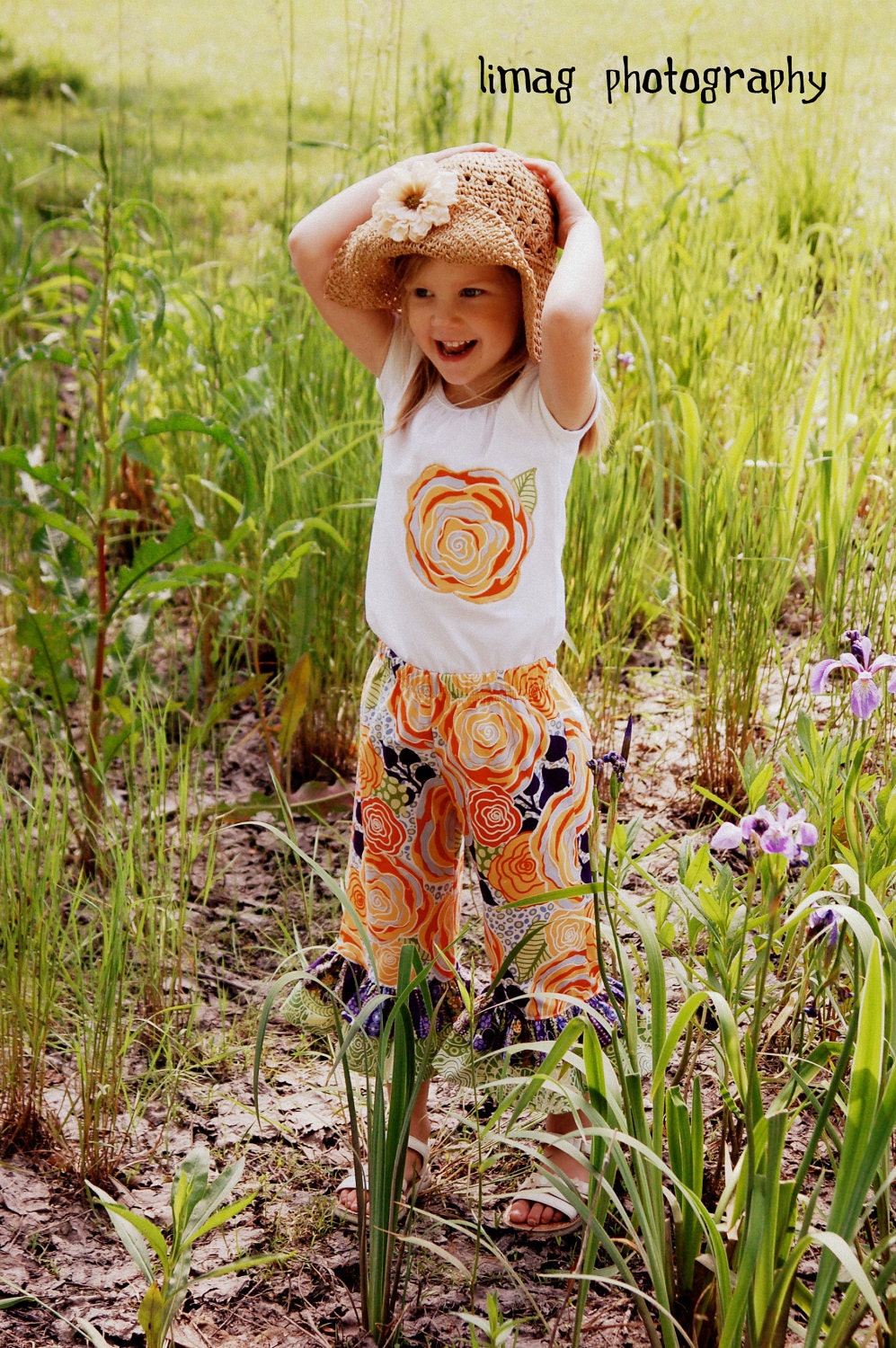 sale, Last 1, size 4T, Go Girl double ruffle capri and tee set