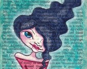 Little Lolita - original mixed media painting
