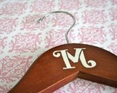 Classic Monogrammed Wedding Hanger - Cherry Finish