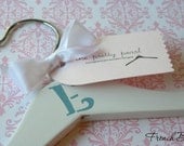 Classic Monogrammed Wedding Hanger - White Finish