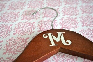 Classic Monogrammed Hanger - Cherry Finish