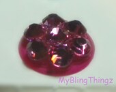 Crystal Bling Home Button Sticker for Apple iPhone 3GS 4 4S 5, iPad 2 3 4 Mini & iPod Touch All handmade w/ Swarovski Elements Rose Pink