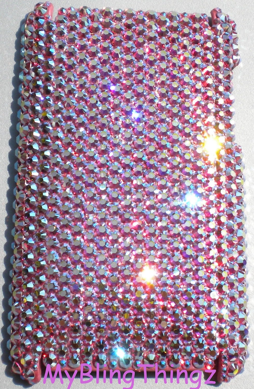 Crystal Rose AB Iridescent Pink Rhinestone BLING Back Case Cover for Apple iPod Touch 2G 3G 4G 5G handmade with using Swarovski Elements