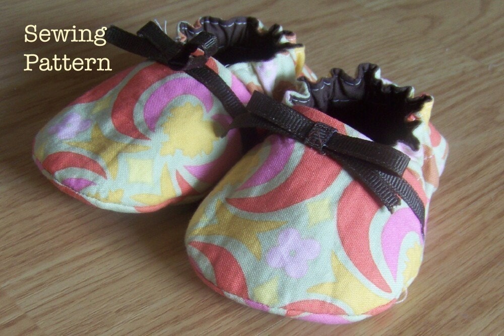 DIY Reversible Seamless Crib Shoe PDF PATTERN Make Them Yourself -5 different sizes