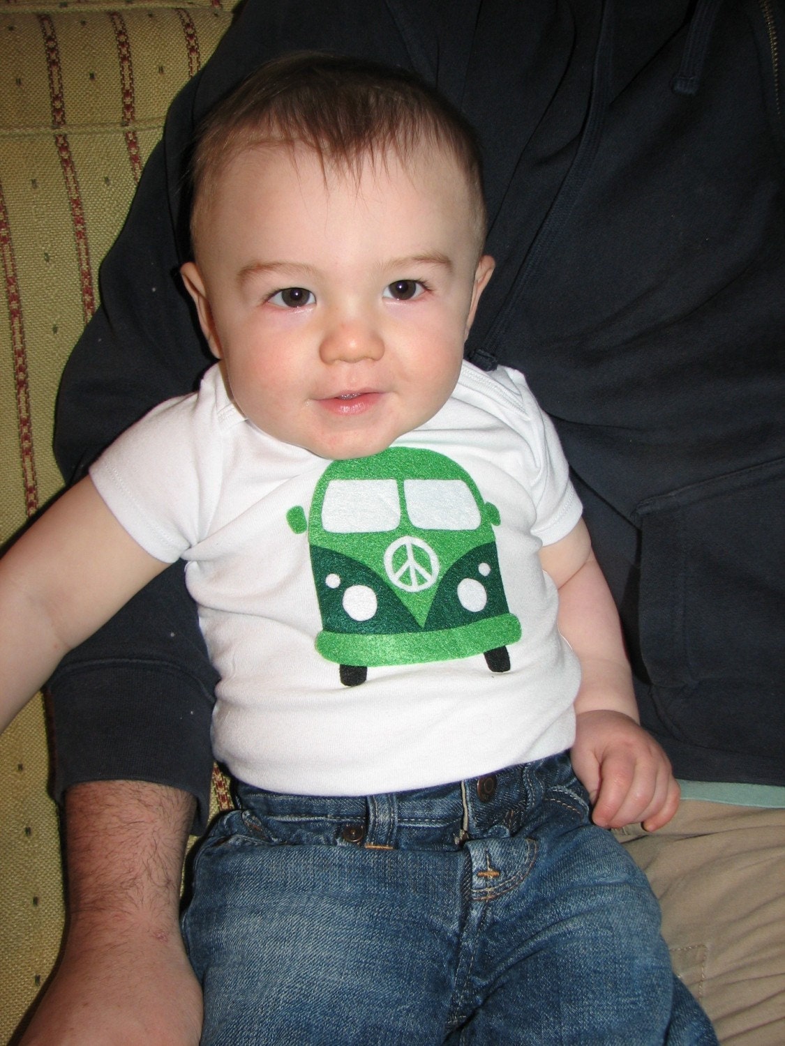 Onesie VW Applique Love Bus Baby Shower Present