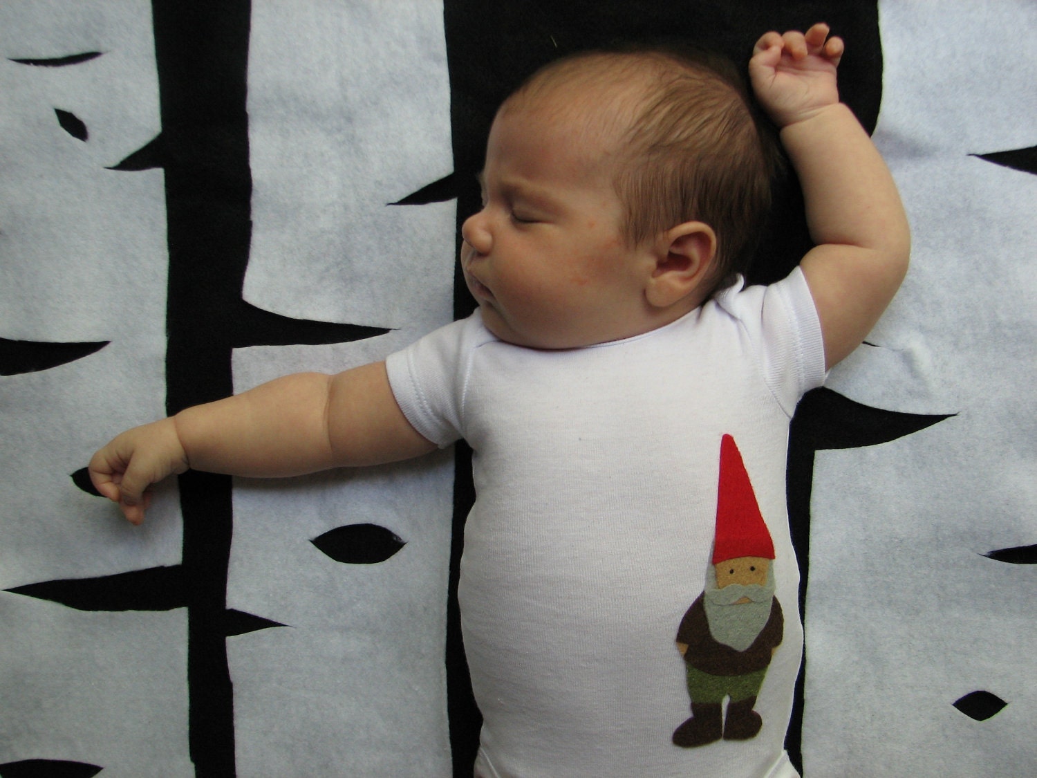 Woodland Gnome Onesie Baby Shower Gift