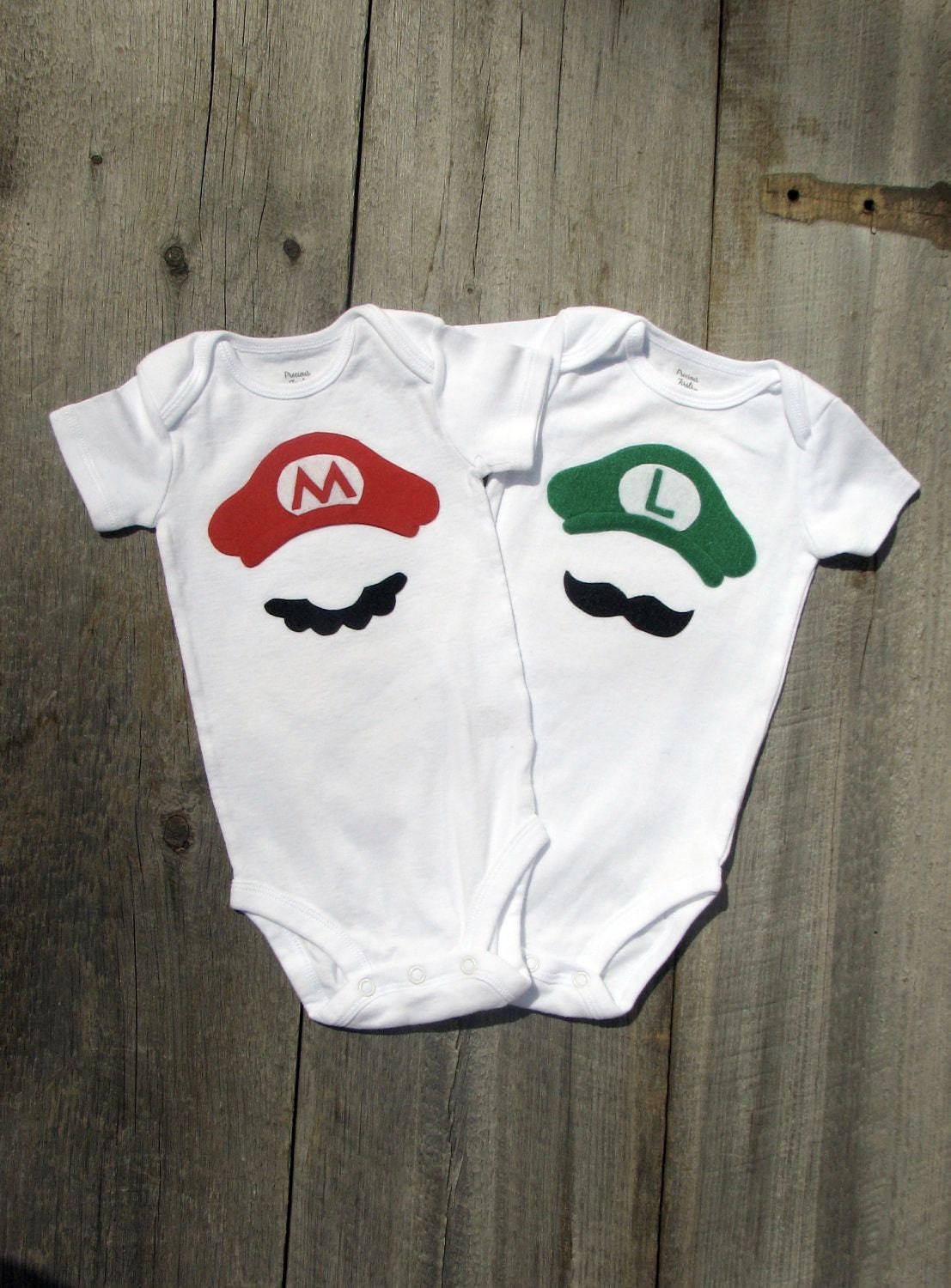Luigi Video Game Baby Clothes - Super Mario Brothers - Nintendo Onesie
