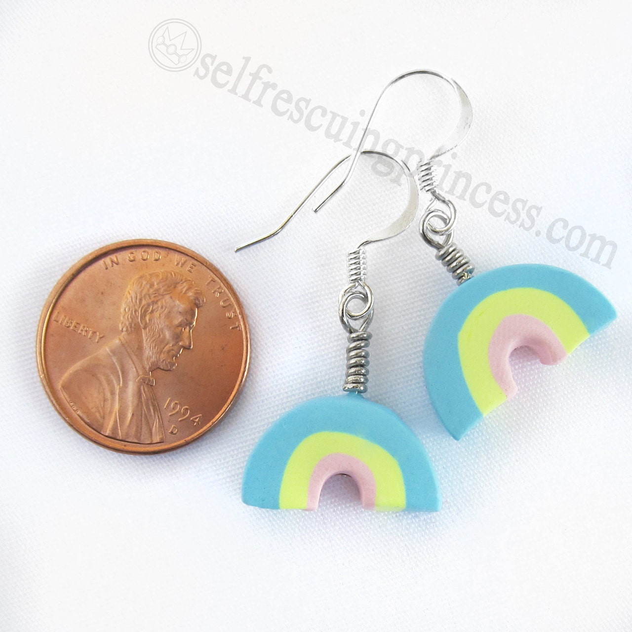 Rainbow Marshmallow Earrings