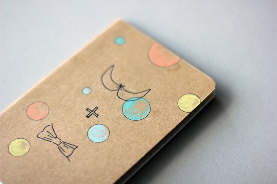 Hand Drawn Pocket Journal Cahier Notebook (Moleskine) - me and you - Illustration - myhideaway