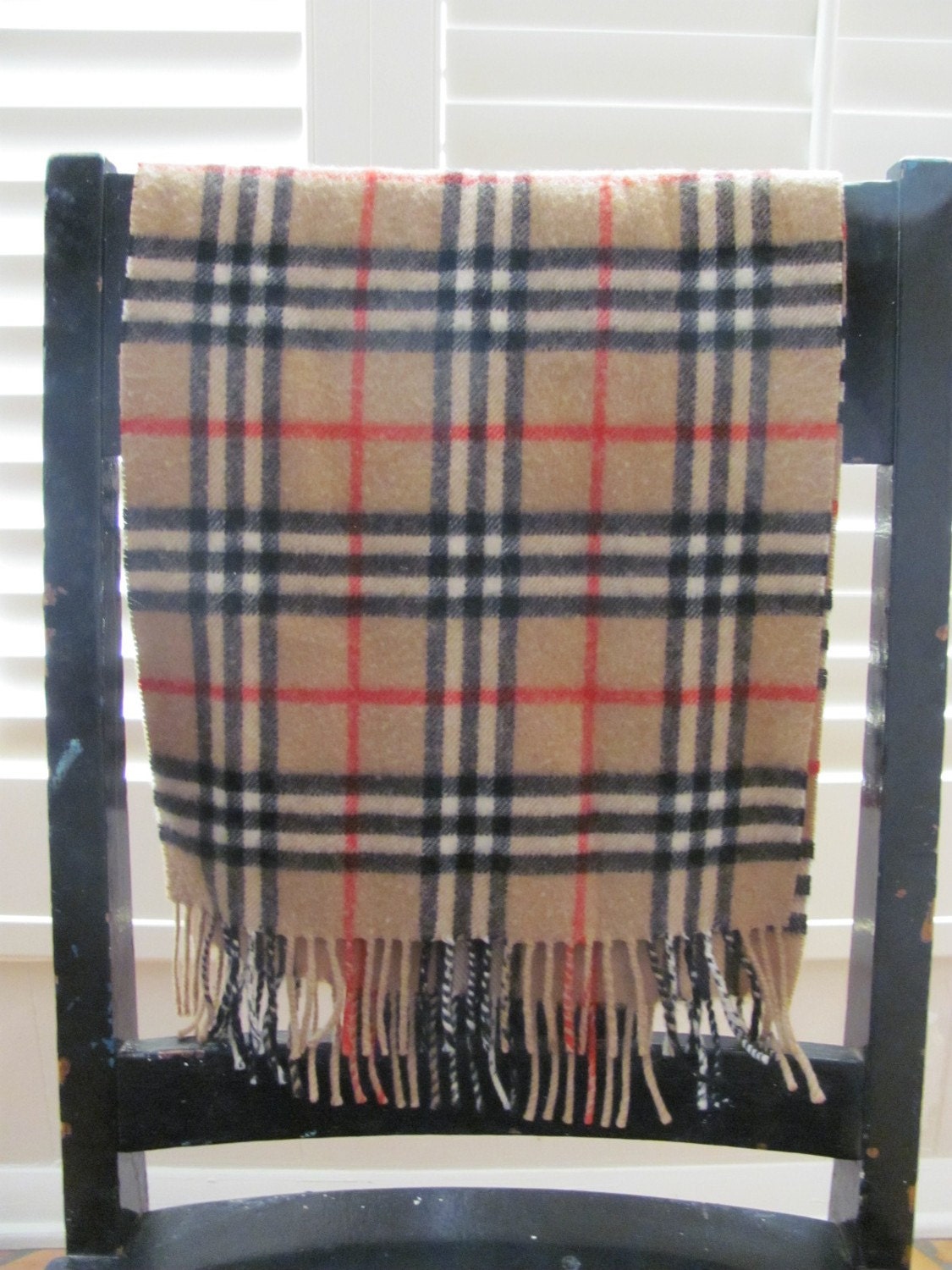 Vintage Authentic Burberry Cashmere Scarf by ACollectiveNest Authentic Burberry Scarves