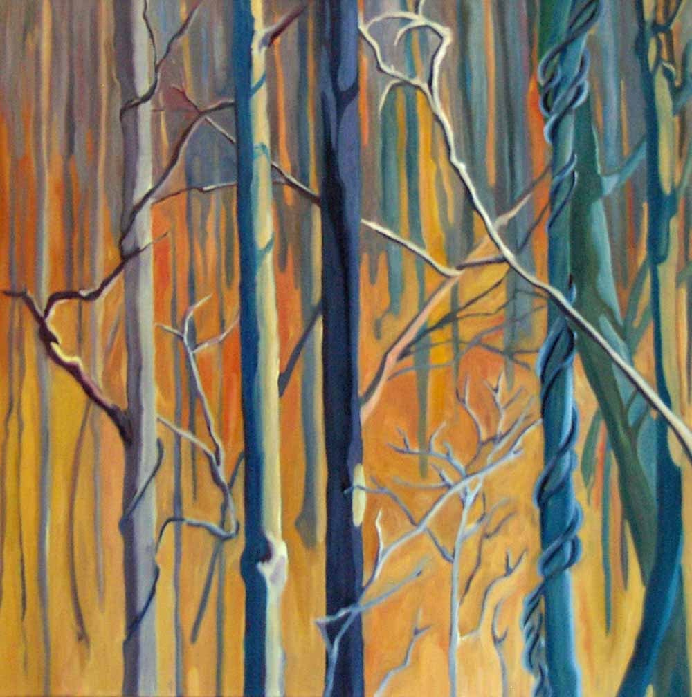 Studio Trees Weir Farm Original Oil Painting