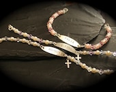 Little Princess Sterling, Pearl and Crystal  Bracelet