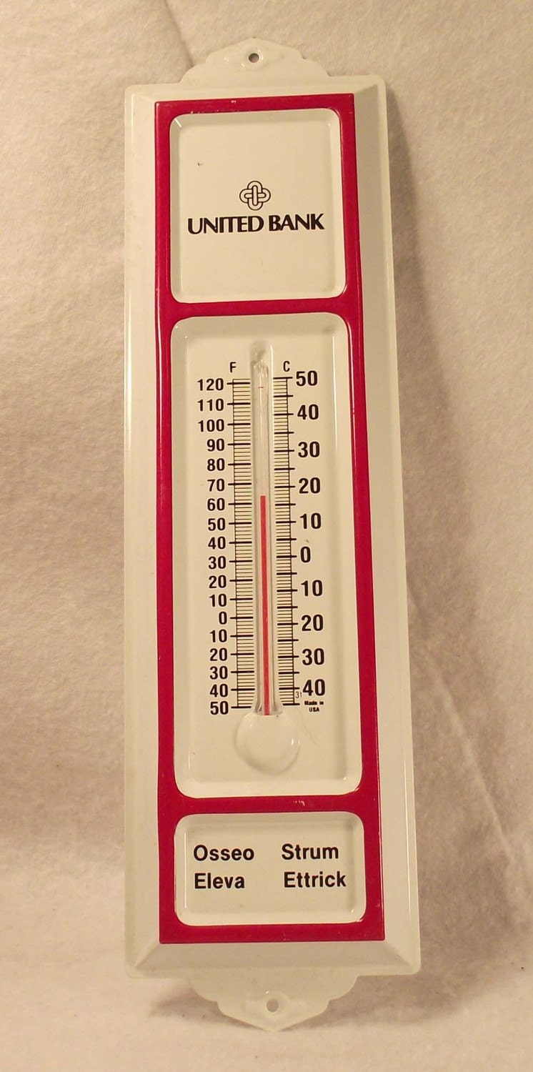 United Bank Advert Thermometer