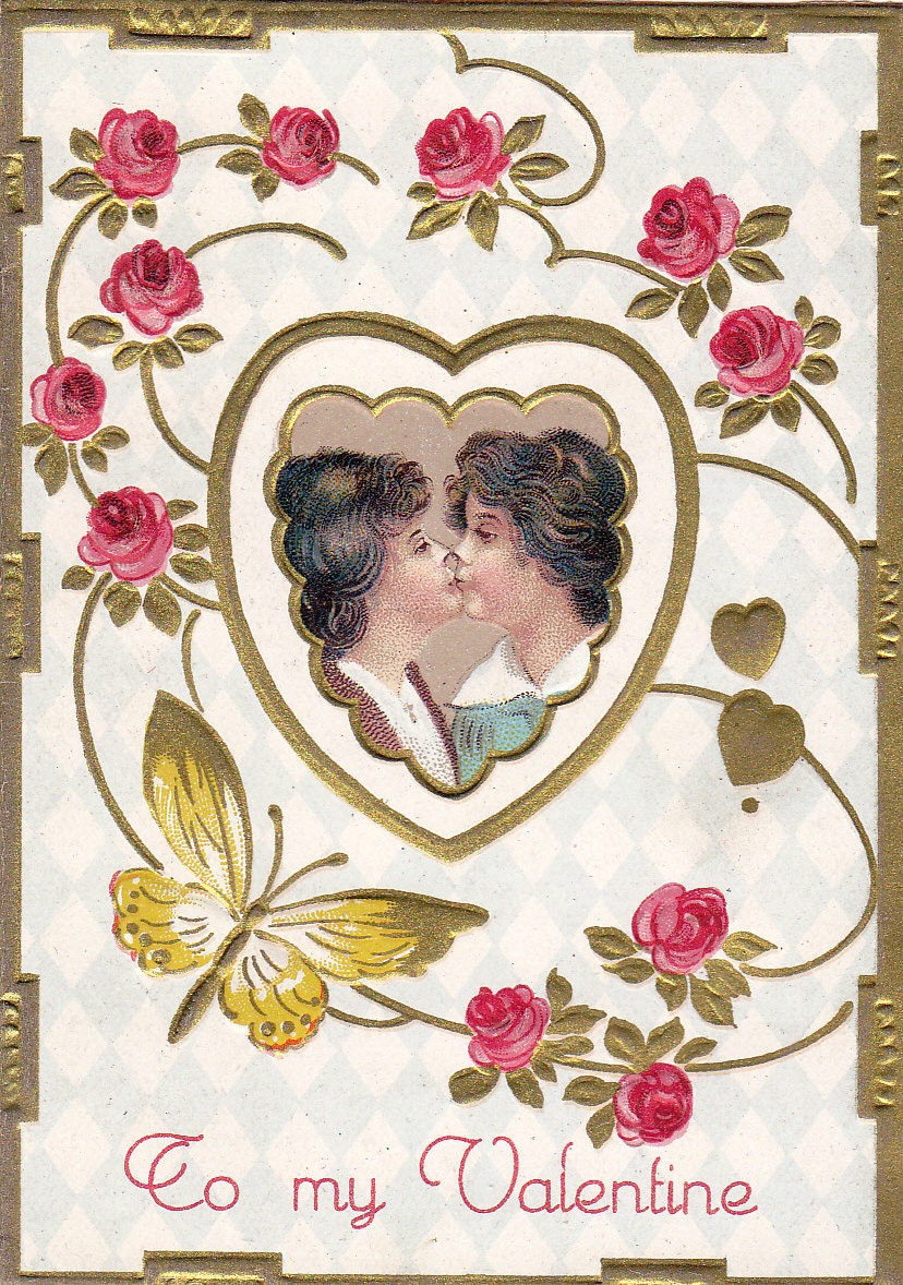 Antique Valentines Day Card from 1924