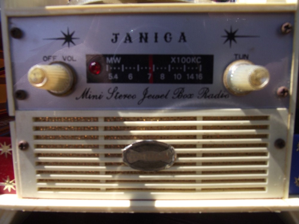 Reserve listing for Jill only....Retro Vintage Janica Table Top Transistor Radio Jewerly Box 1960s