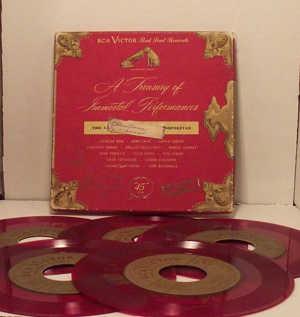 A Treasury of Immortal Performances Series RCA Victor Red Seal 45 RPM Records