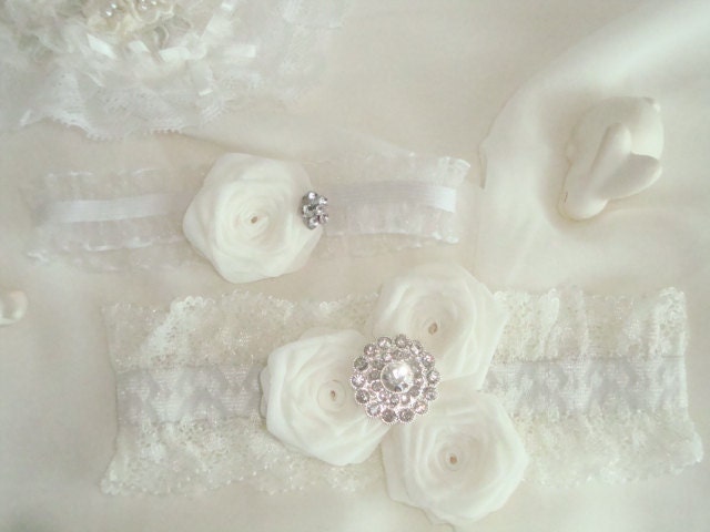 Borrowed Old New Blue Garter SET Ivory Rose Something Cream Milk Gray Pink Black Peacock Teal Navy Lace Royal Bridal Bride Wedding