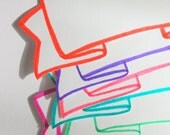Banner address labels - 6 labels in variety of colours