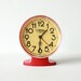 Vintage Russian mechanical alarm clock Slava from Soviet Union period