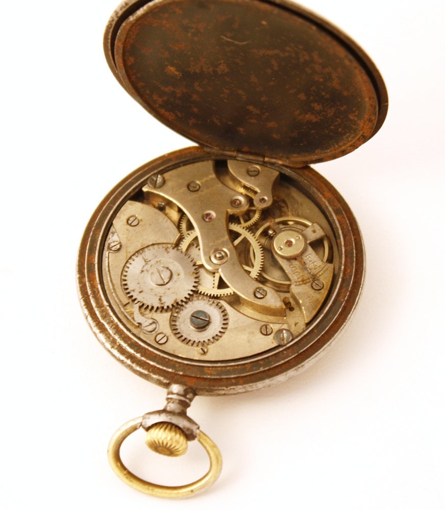 RARE Antique Pocket Watch Mawrika gold color pocket watch