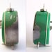 Vintage mechanical alarm clock Vitjaz from Russia Soviet Union green alarm clock