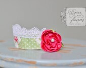 Miss Dainty Crown knit headband size Newborn baby girl  Ready To Ship