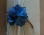 Wedding Photo Album - Rustic Blue Hydrangeas - Something Blue - Handmade and Gift Wrapped - Free Shipping