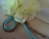 Wedding Photo Album - Rustic White Hydrangeas - Something Blue - Handmade and Gift Wrapped - Free Shipping