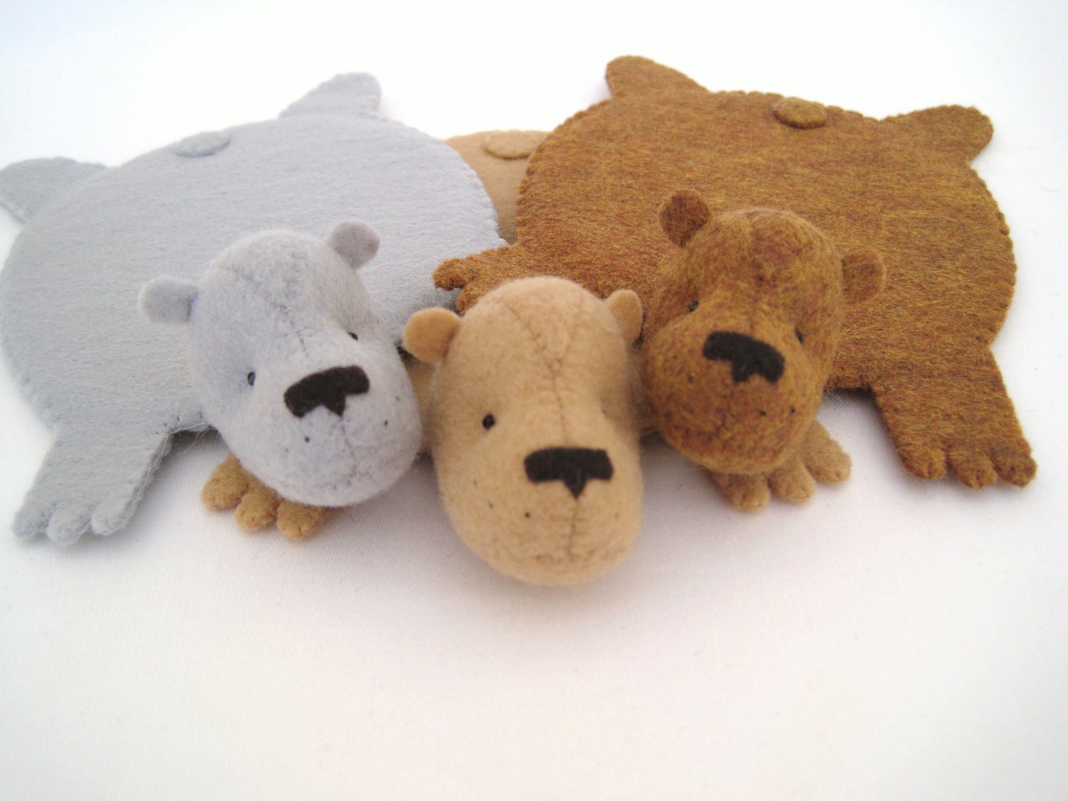 Bear Rug Coaster (Set of Three)