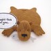 Bear Rug Coaster with Fish (copper with blue-gray fish)