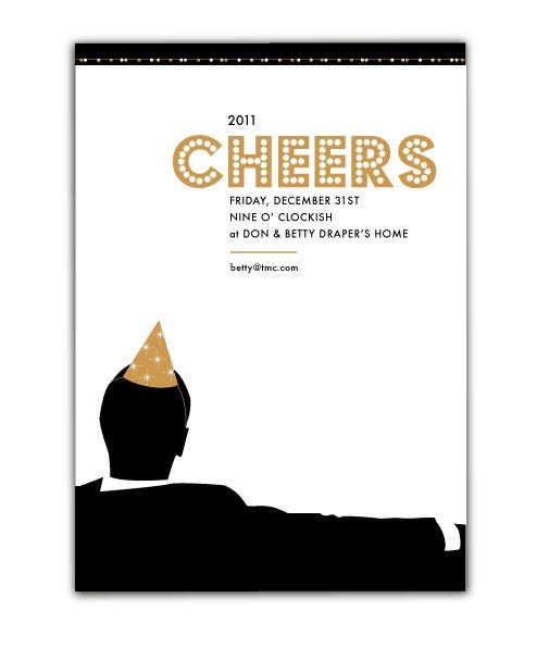 Mad Men Party Invitations-Birthday Bash